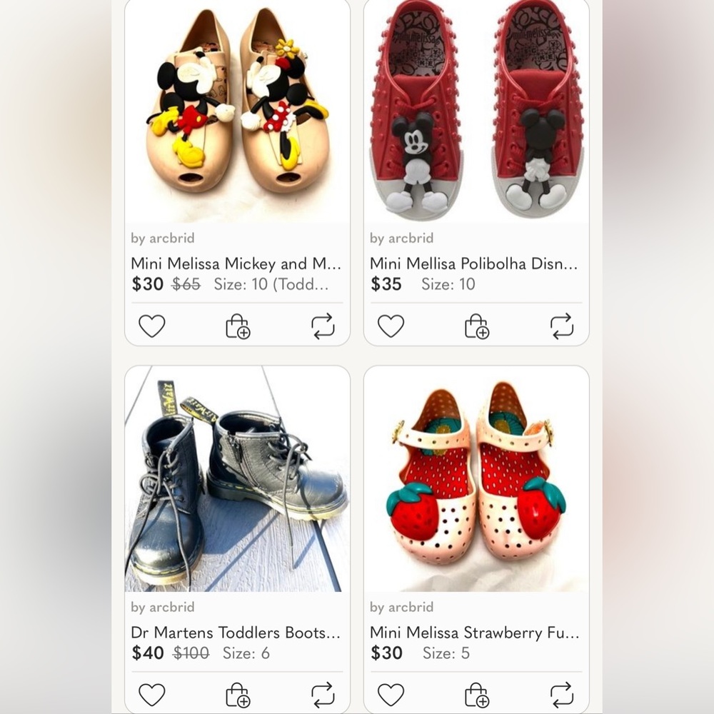 Mini Melissa Strawberry Furadinha Shoes sz 5 - Picture 9 of 9